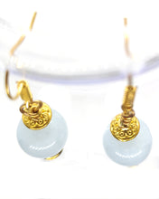 Load image into Gallery viewer, Angelite Yellow Gold Norm Earrings