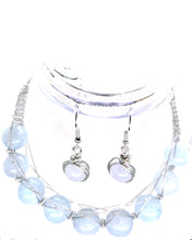 Load image into Gallery viewer, Angelite Silver Figure 8 Set