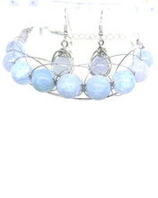 Load image into Gallery viewer, Angelite Silver Figure 8 Set