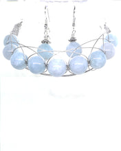 Load image into Gallery viewer, Angelite Silver Figure 8 Set