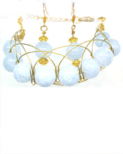 Load image into Gallery viewer, Angelite Yellow Gold Figure 8 Set