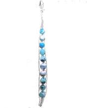 Load image into Gallery viewer, Blue Dragon Veins Figure 8 Silver Bracelet
