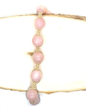 Load image into Gallery viewer, Natural Sunstone Pink Jade 10 mm braided bracelet