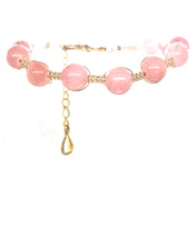 Load image into Gallery viewer, Natural Sunstone Pink Jade 10 mm braided bracelet