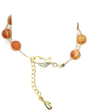 Load image into Gallery viewer, Orange Crackled 10 mm Agate Braided Bracelet