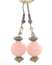 Load image into Gallery viewer, Natural Sunstone Pink Jade 10 mm Earrings