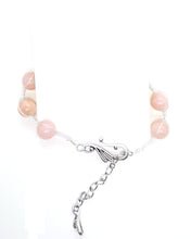 Load image into Gallery viewer, Natural Sunstone Pink Jade 10 mm braided bracelet