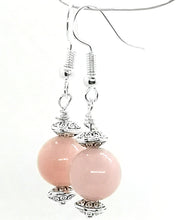 Load image into Gallery viewer, Natural Sunstone Pink Jade 10 mm Earrings
