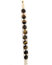 Load image into Gallery viewer, Tiger-Eye Figure 8 Eternity Gold in Color Bracelet