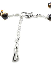 Load image into Gallery viewer, Tiger-eye Silver Braided Bracelet