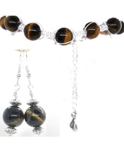 Load image into Gallery viewer, Tiger-eye Silver in Color Braided Set
