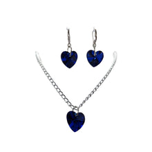Load image into Gallery viewer, Heart Dangly Earrings and Necklace Set