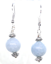 Load image into Gallery viewer, Angelite Silver Norm Earrings
