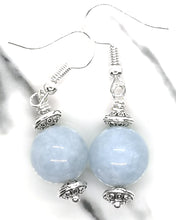 Load image into Gallery viewer, Angelite Silver Norm Earrings
