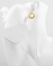 Load image into Gallery viewer, Marble Agate Gold Stud Earrings
