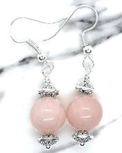 Load image into Gallery viewer, Natural Sunstone Pink Jade 10 mm Earrings
