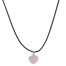 Load image into Gallery viewer, Pink Jade Heart Necklace
