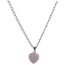 Load image into Gallery viewer, Pink Jade Heart Necklace
